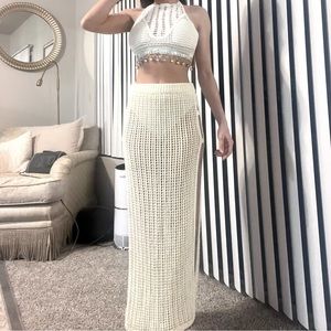 Forever 21 Crochet Maxi Skirt